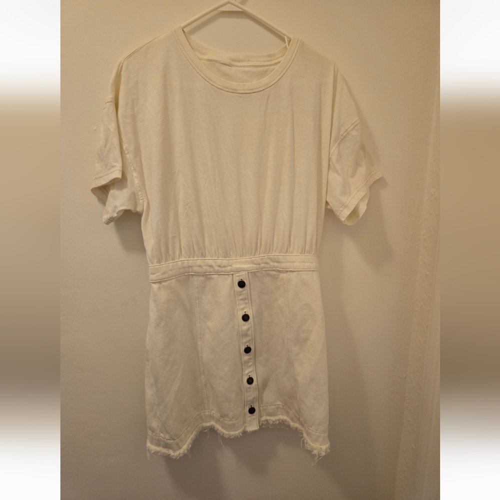 Anthropologie White Mini Dress